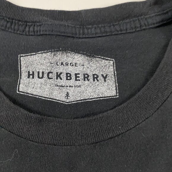 Huckberry Graphic T Shirt Mens Large Black Mountain Camping Trees Outdoors - Picture 6 of 9